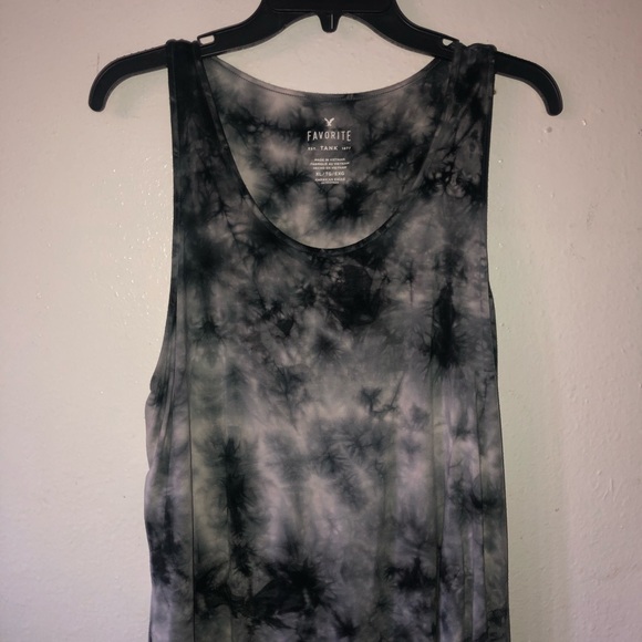 Black and white tie dye tank top Clearance